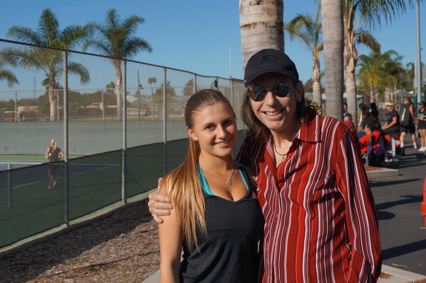 McKenna Madden and dad at CIF Individuals 2014